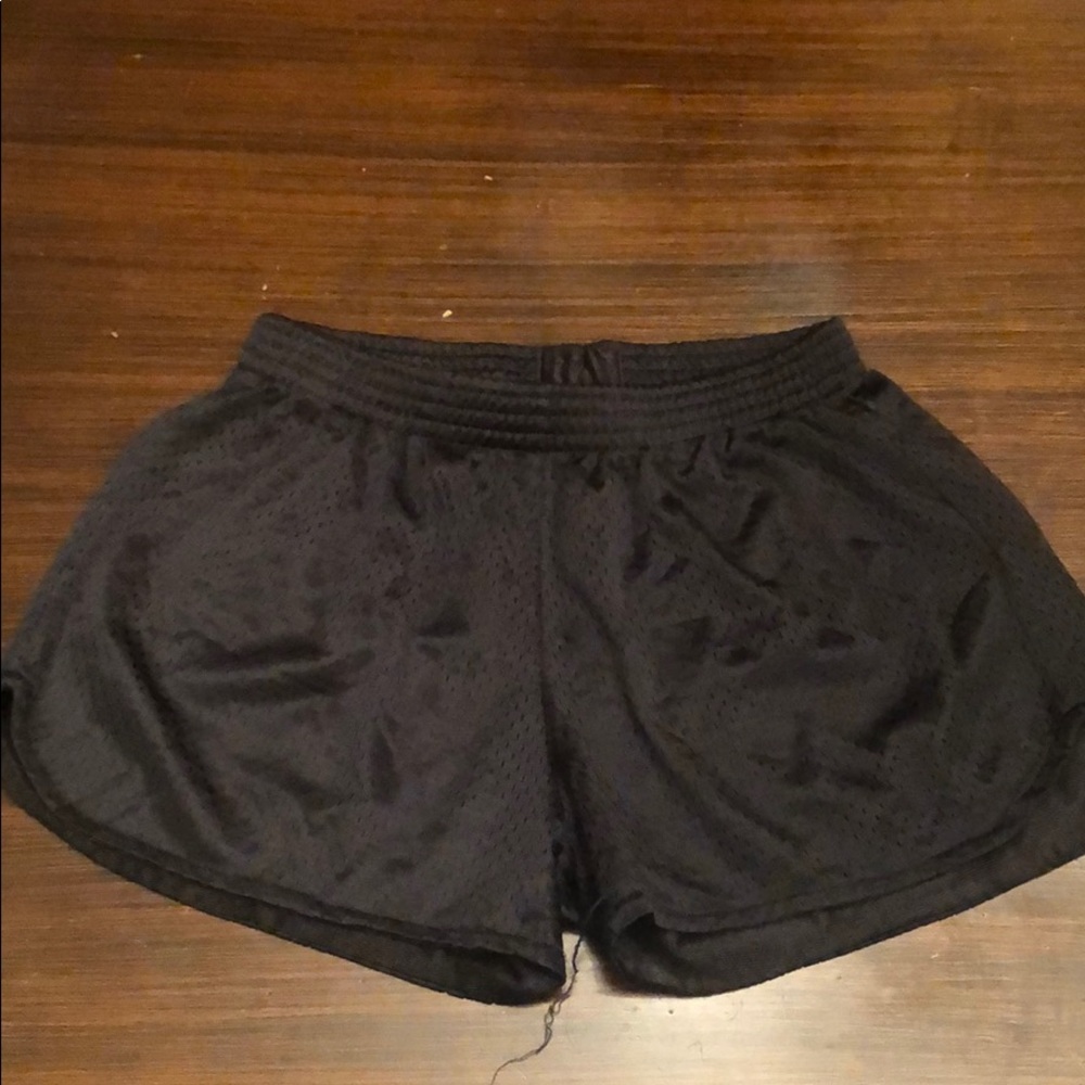 So Nikke black mesh athletic shorts